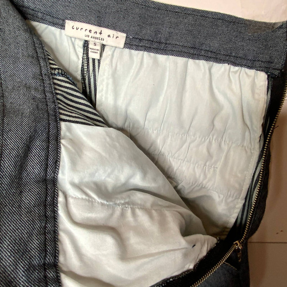 Current Air Pants Womens Small Denim High Waisted Sailor Front Snap Leg Ladies - Picture 6 of 9